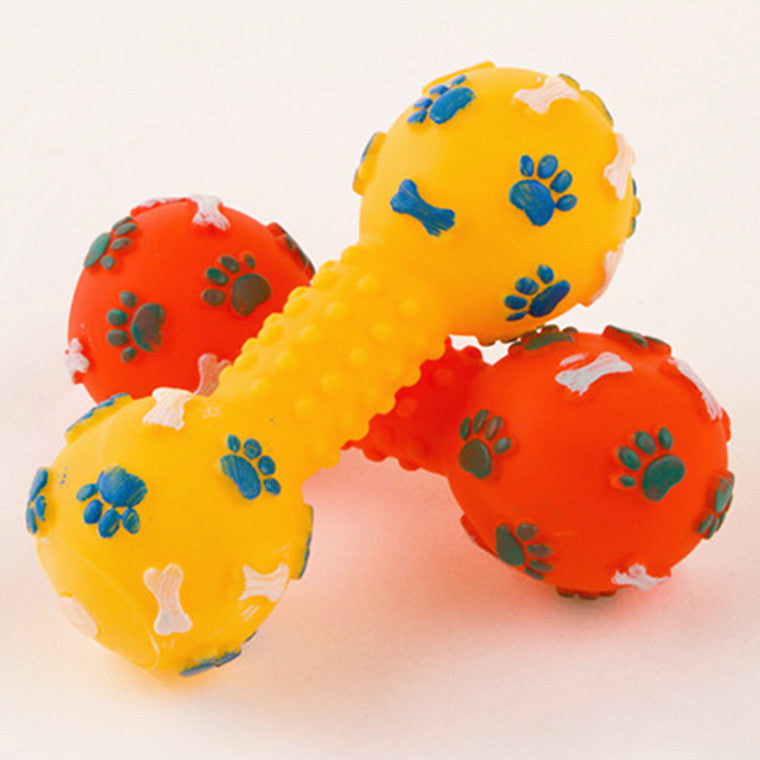 Pet Dumbbell Sound Toys Silicone 13CM