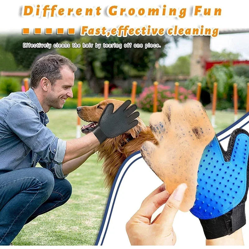 Dual-Sided Pet Grooming Kit with Cleaning Glove